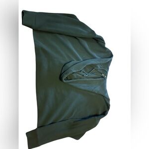 SOFT ribbed green forever 21 cropped sweater